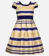 Bonnie Jean Shantung to Sheer Stripe Dress