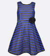 Bonnie Jean Mesh Stripe Skater Party Dress