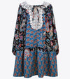 Bonnie Jean Paisley printed dress with crochet lace trim