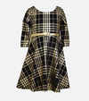 Bonnie Jean black and gold skater dress